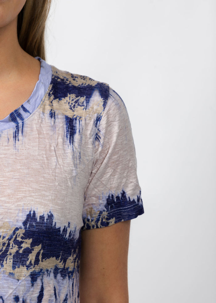 David Cline Carly Crew Neck Tee in Iris available at Barbara Katz