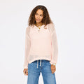 Kerri Rosenthal Catch Open Stitch Sweater in Shell Pink available at Barbara Katz