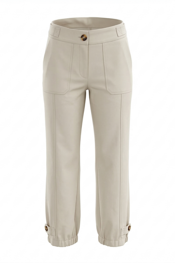 Adroit Atelier Chad Pant With Supply Pockets At Front in Elephant available at Barbara Katz
