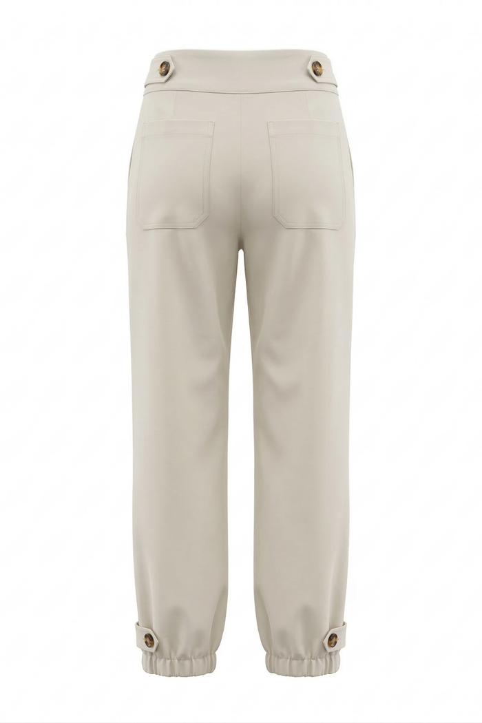 Adroit Atelier Chad Pant With Supply Pockets At Front in Elephant available at Barbara Katz