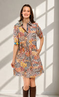 Dizzy-Lizzie Chatham Dress - All Over Abstract Print available at Barbara Katz