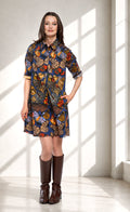 Dizzy-Lizzie Chatham Dress - Blue Butterfly Print available at Barbara Katz
