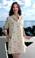 Dizzy-Lizzie Chatham Dress - Cheetahs and Palm Trees Print available at Barbara Katz