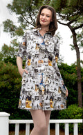 Dizzy-Lizzie Chatham Dress in Retro Beach Photos Print available at Barbara Katz