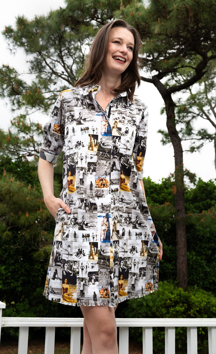 Dizzy-Lizzie Chatham Dress in Retro Beach Photos Print available at Barbara Katz