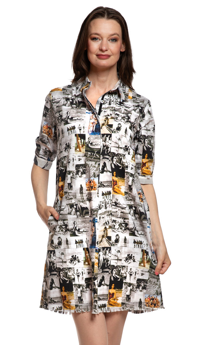Dizzy-Lizzie Chatham Dress in Retro Beach Photos Print available at Barbara Katz