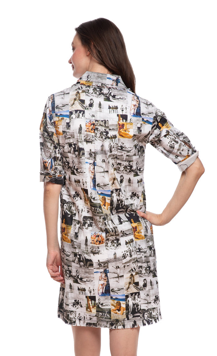 Dizzy-Lizzie Chatham Dress in Retro Beach Photos Print available at Barbara Katz