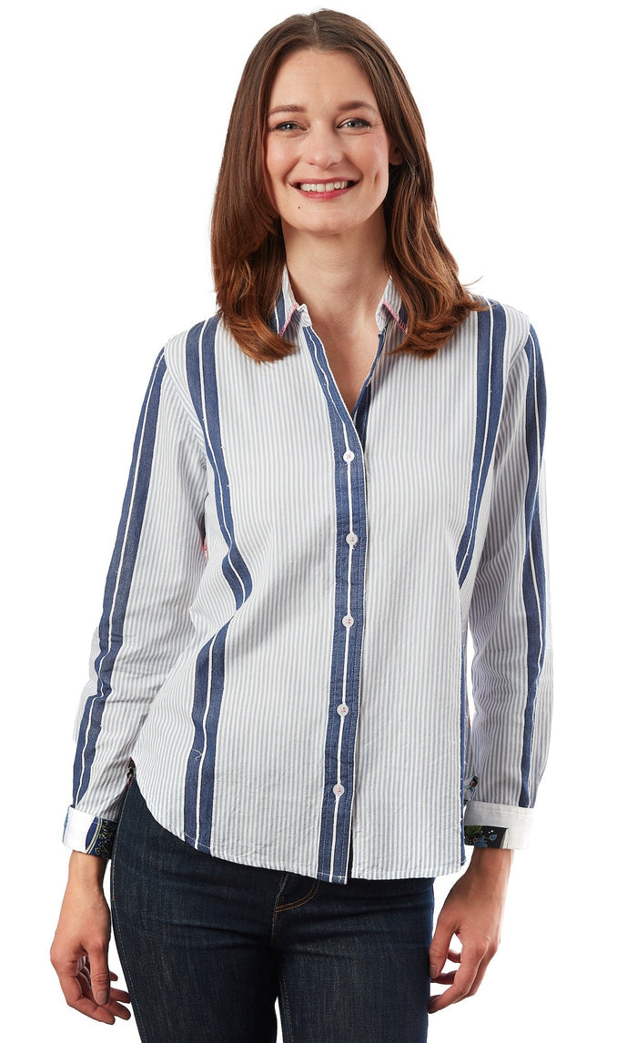 Dizzy-Lizzie Chesapeake Top - Stripes With Cups available at Barbara Katz