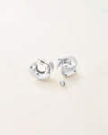 Jenny Bird Chunky Doune Hoops in Silver available at Barbara Katz