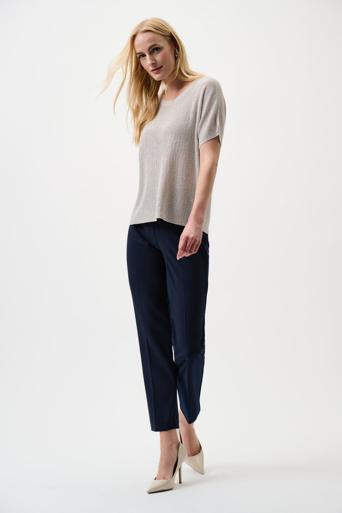 Joseph Ribkoff Classic Straight Pants in Midnight Blue available at Barbara Katz