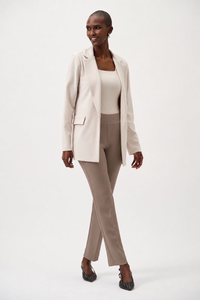 Joseph Ribkoff Classic Straight Pants in Mink available at Barbara Katz