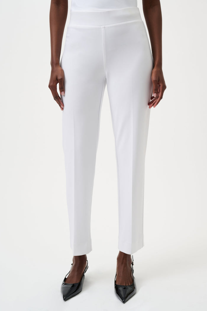Joseph Ribkoff Classic Straight Pants in White available at Barbara Katz
