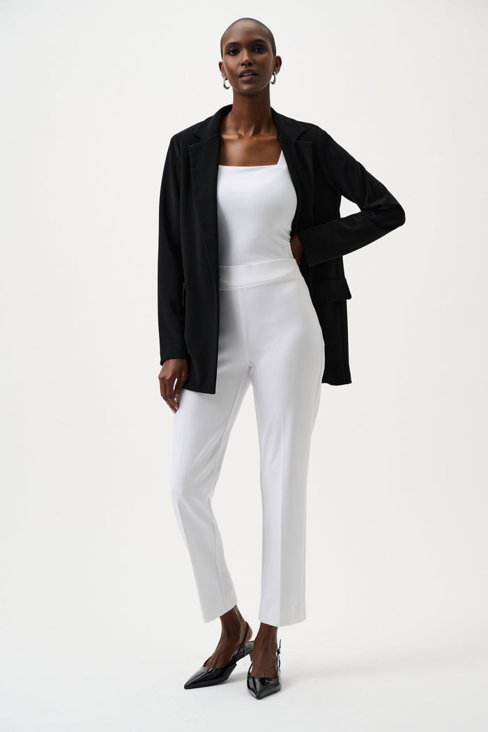 Joseph Ribkoff Classic Straight Pants in White available at Barbara Katz