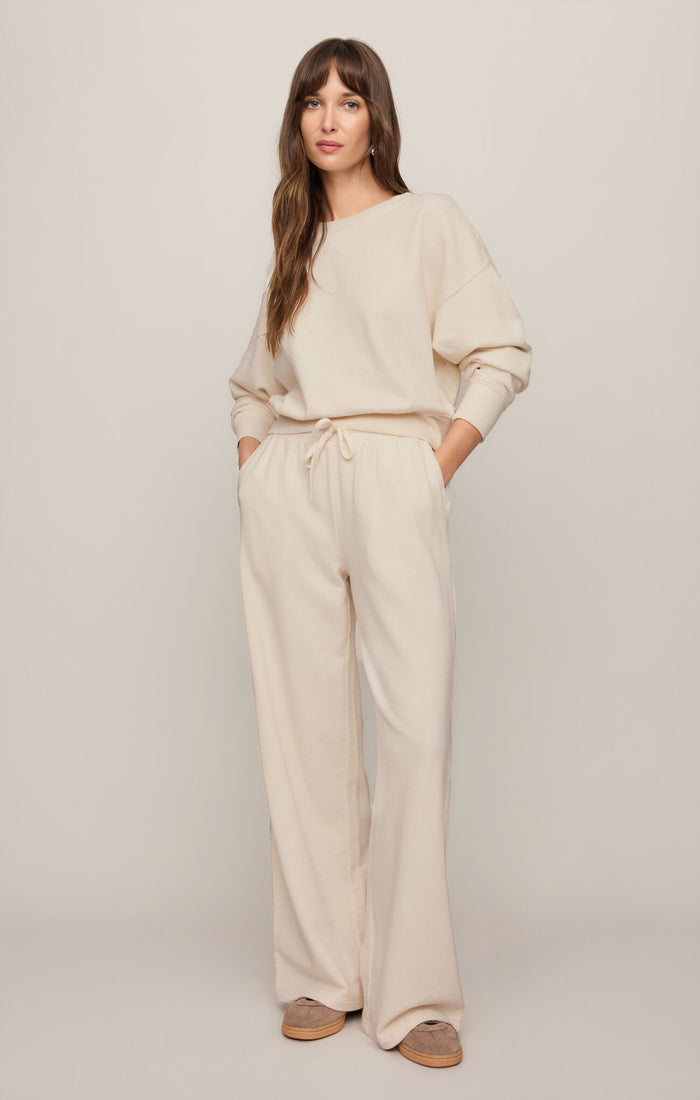 Z Supply Clubhouse Sweatshirt and Pants in Cloud available at Barbara Katz