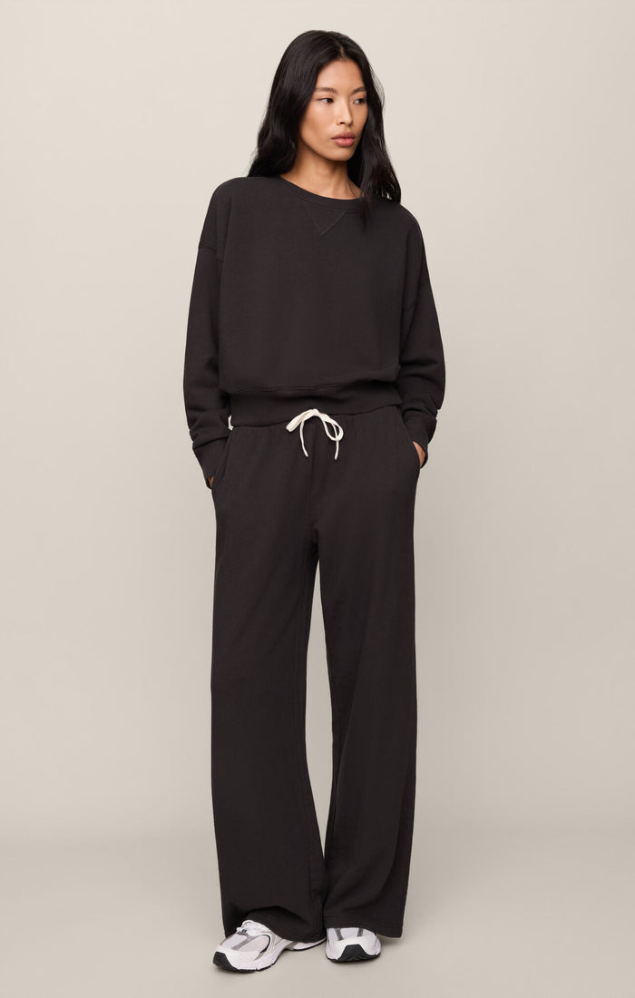 Z Supply Clubhouse Sweatshirt and Pants in Ash Black available at Barbara Katz