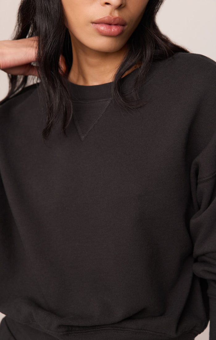 Z Supply Clubhouse Sweatshirt in Ash Black available at Barbara Katz