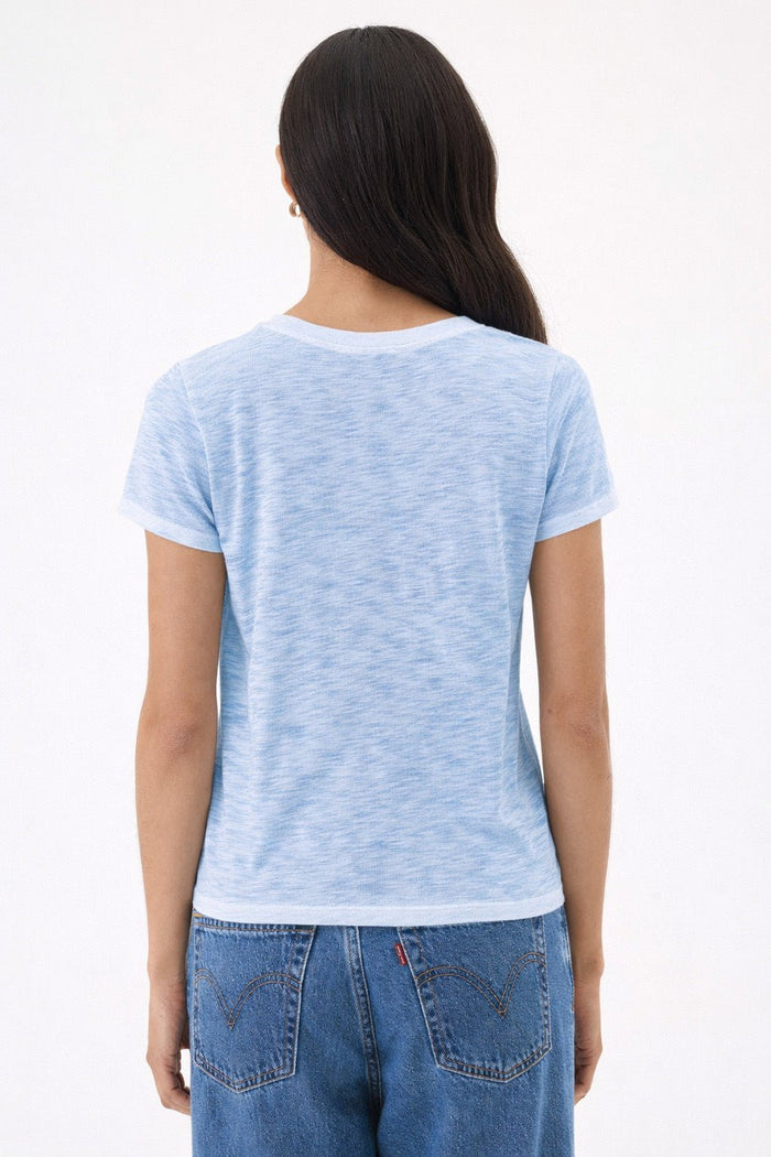 Goldie Coastal Sunwash Andie Short Sleeve Tee in Sea available at Barbara Katz