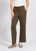 Elliott Lauren Comfort Zone Straight Leg Pant in Olive available at Barbara Katz