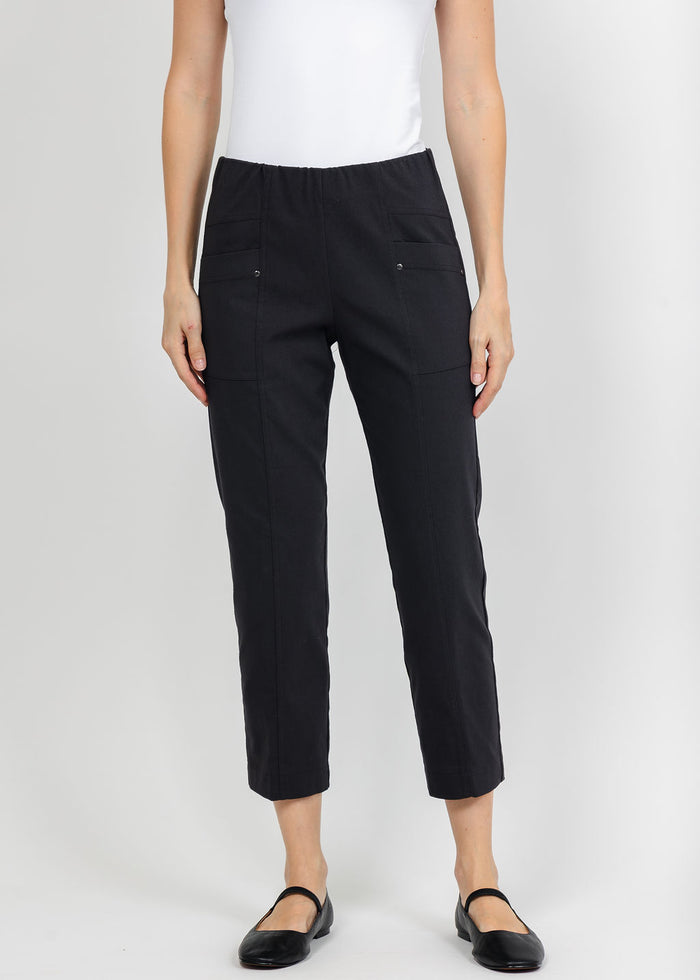 Elliott Lauren Control Stretch Cargo Pant in Anthracite available at Barbara Katz