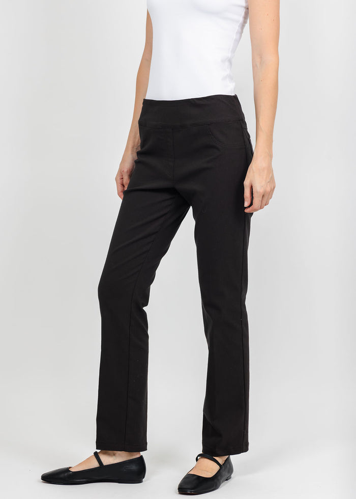 Elliott Lauren Control Stretch Faux Jean in Chocolate available at Barbara Katz