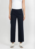 Elliott Lauren Control Stretch Wide Leg Pant With Grommet in Navy available at Barbara Katz