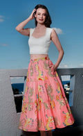 Dizzy-Lizzie Coral Dragon Skirt available at Barbara Katz