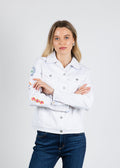 Tinta Coralia Embroidered Jacket in White available at Barbara Katz