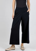 MAC Coralie Crop Floating Crepe Pants in Black available at Barbara Katz