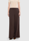 MAC Coralie Floating Crepe Pant 30" in Truffle Brown available at Barbara Katz