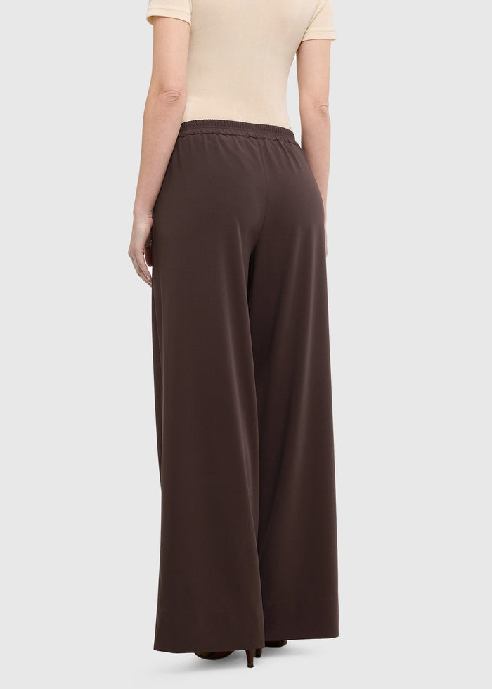 MAC Coralie Floating Crepe Pant 30" in Truffle Brown available at Barbara Katz