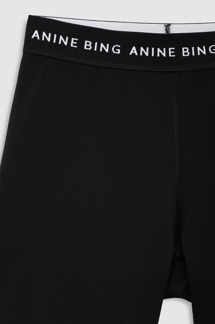 ANINE BING Dan Biker Short - Black - detail view