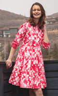 Dizzy-Lizzie Delray Dress - Pink Watercolor Print available at Barbara Katz
