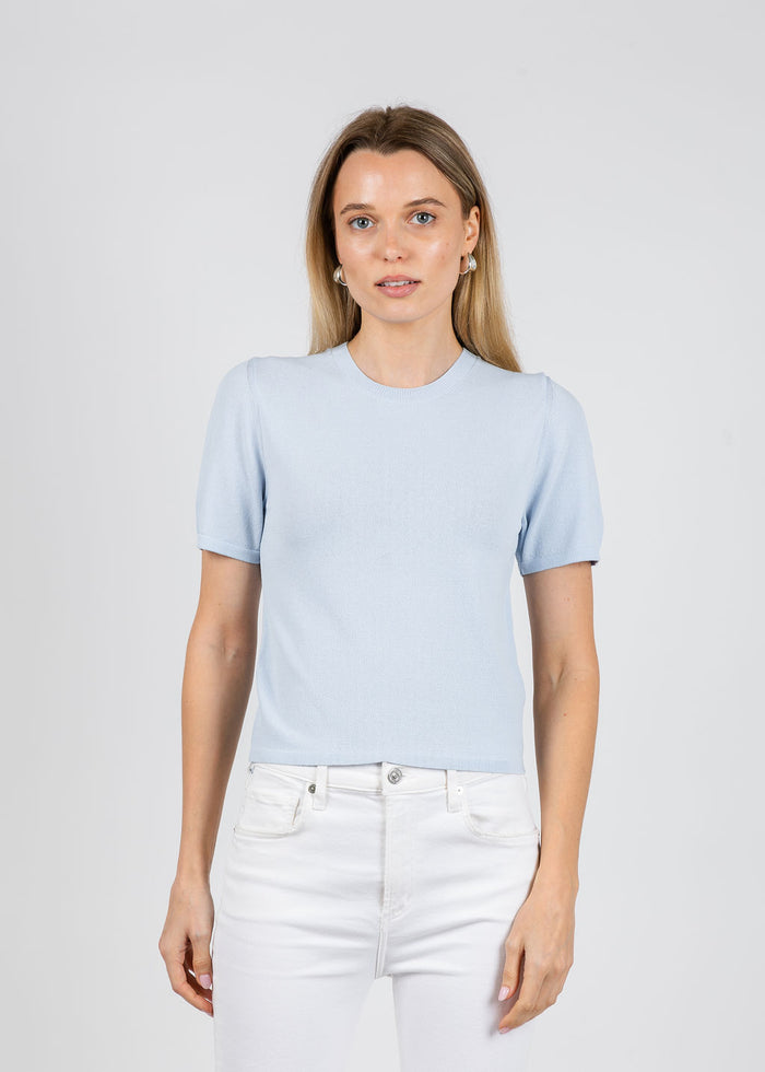 Simkhai Devon Knit Tee in Tidepool available at Barbara Katz