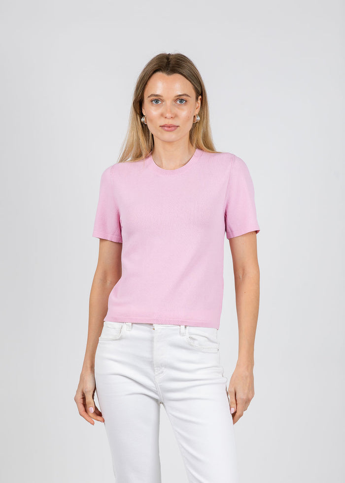 Simkhai Devon Knit Tee in Tulip available at Barbara Katz