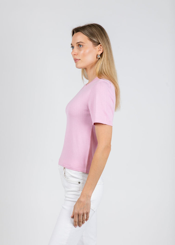 Simkhai Devon Knit Tee in Tulip available at Barbara Katz