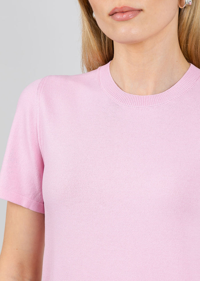 Simkhai Devon Knit Tee in Tulip available at Barbara Katz