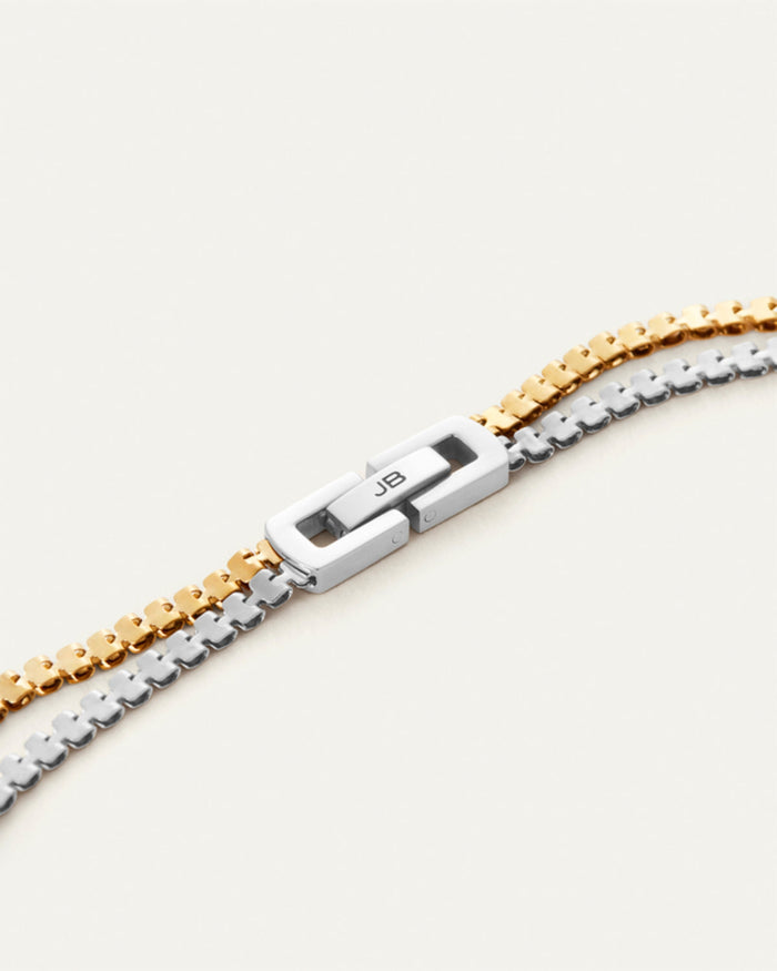 Jenny Bird Double Amalfi Chain Necklace in Two-Tone available at Barbara Katz