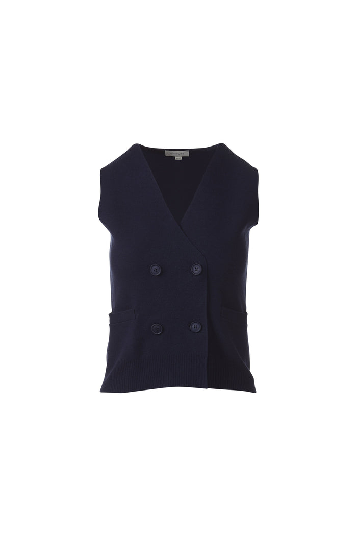 Kinross Double Breasted Vest Cardigan available at Barbara Katz