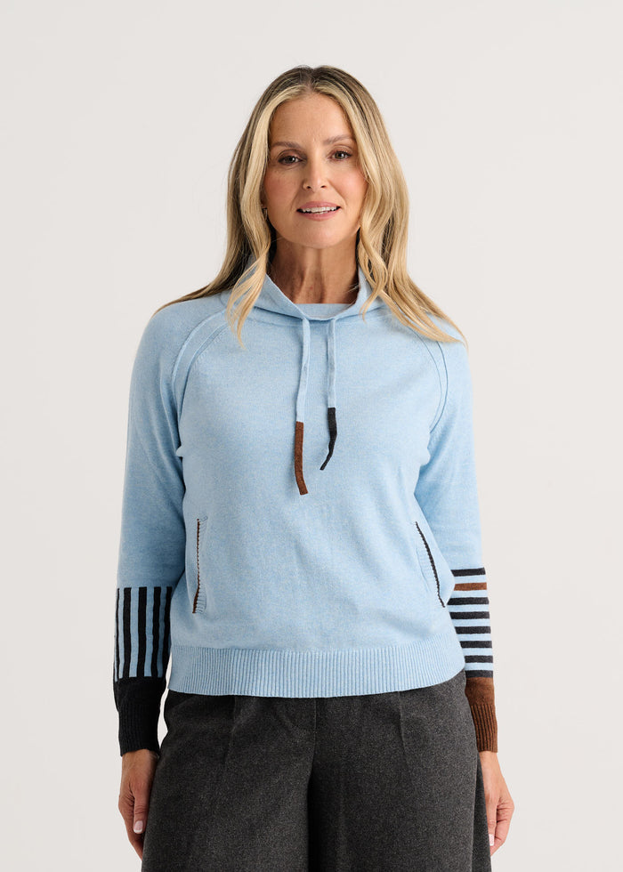 Zaket & Plover Drawcord Sweater in Arctic available at Barbara Katz