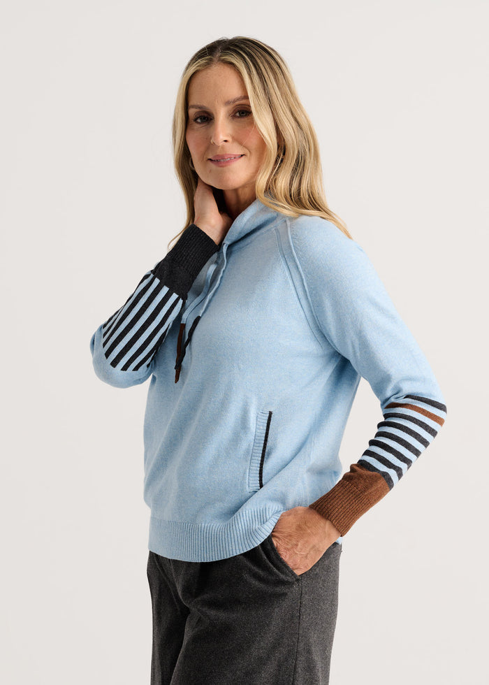 Zaket & Plover Drawcord Sweater in Arctic available at Barbara Katz