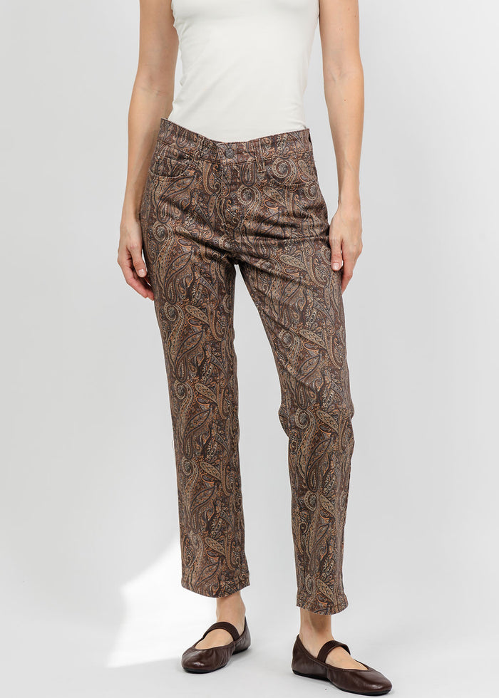 MAC Dream Crop Jeans 27" in Paisley Print available at Barbara Katz