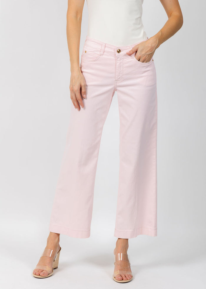 MAC Dream Wide Crop Wonderlight Jeans in Mashmallow Pink available at Barbara Katz