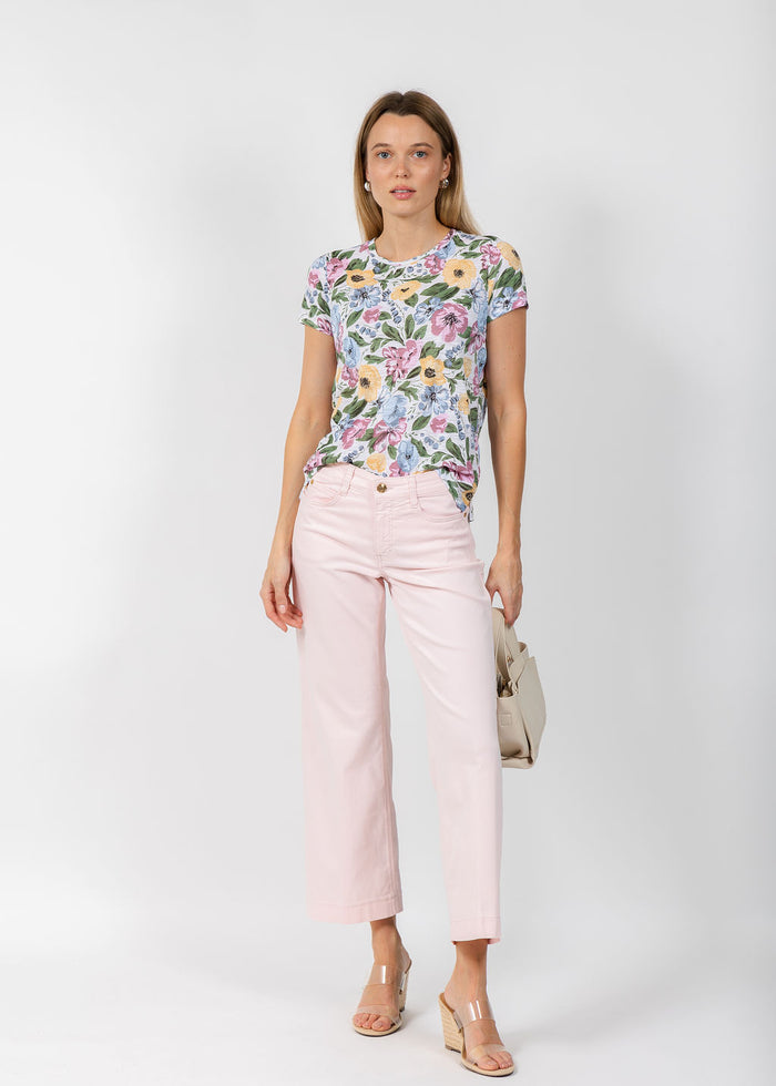 MAC Dream Wide Crop Wonderlight Jeans in Mashmallow Pink available at Barbara Katz