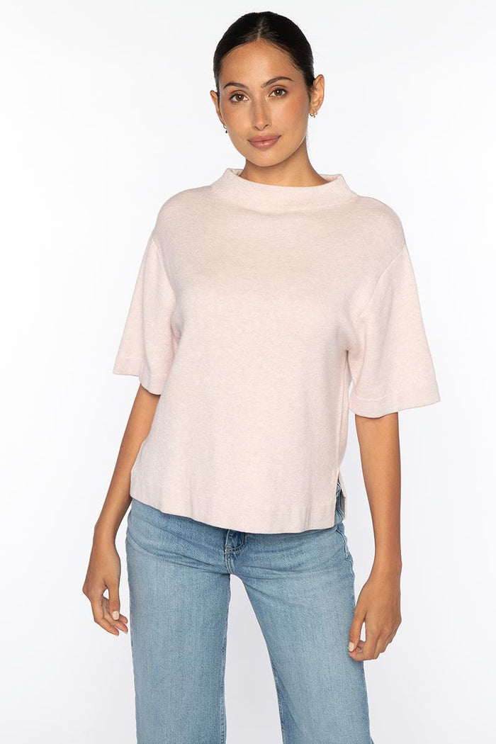 Kinross Easy Low Funnel Neck Sweater available at Barbara Katz