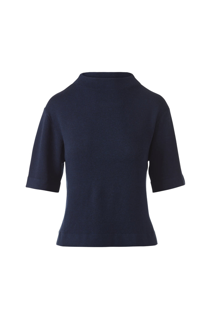 Kinross Easy Low Funnel Neck Sweater available at Barbara Katz