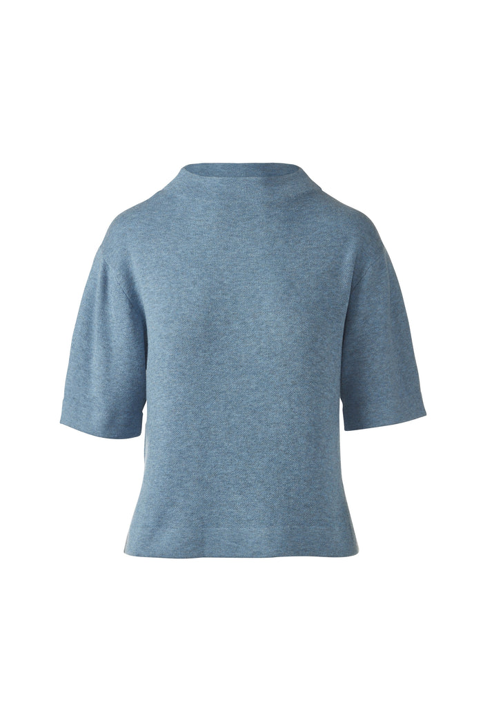 Kinross Easy Low Funnel Neck Sweater available at Barbara Katz