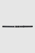ANINE BING Elly Belt Studs Smooth Leather - Black - front view