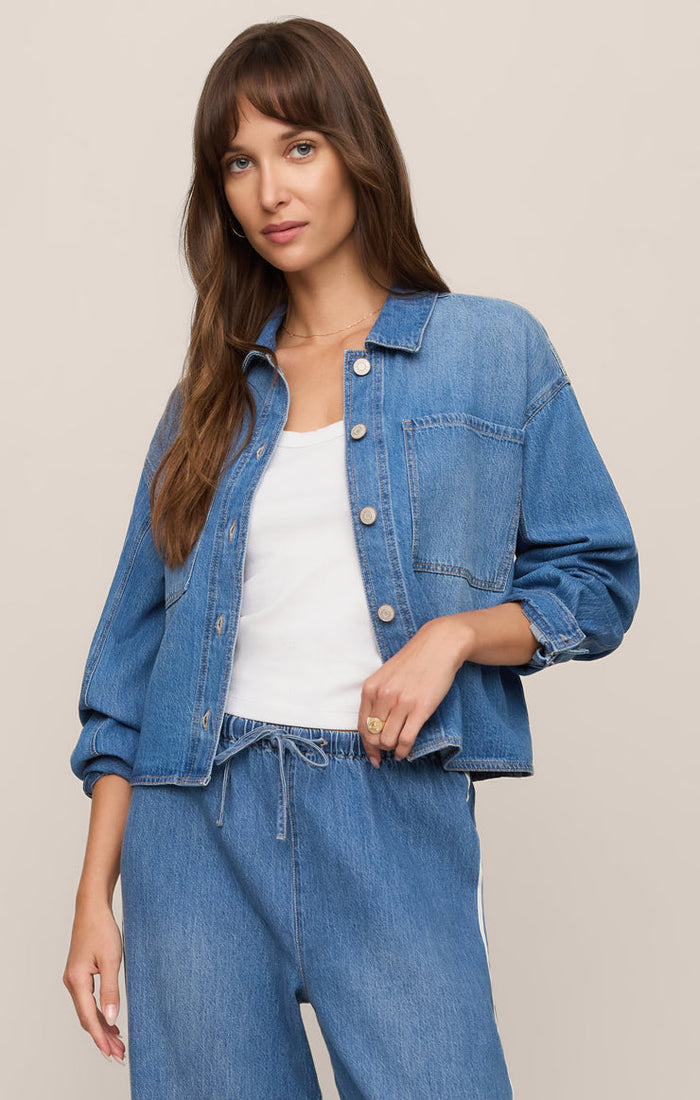 Z Supply Erin Denim Jacket in Dreamstate available at Barbara Katz