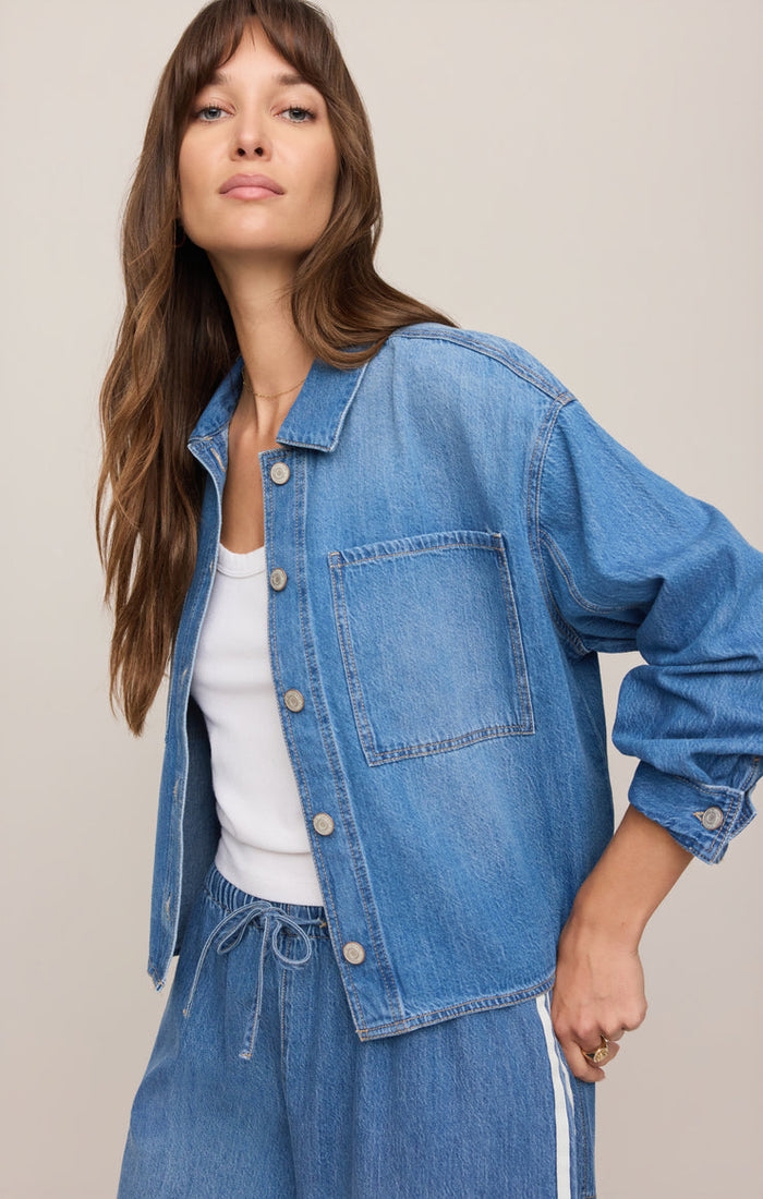 Z Supply Erin Denim Jacket in Dreamstate available at Barbara Katz