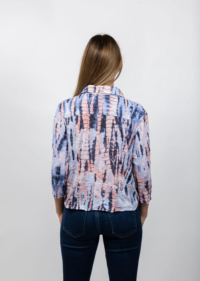David Cline Evie Cropped Button Shirt in Ink available at Barbara Katz